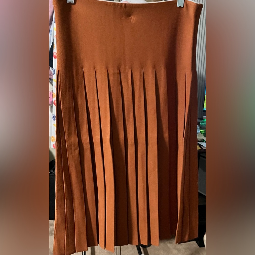Elegant A-Line Skirt in Rust